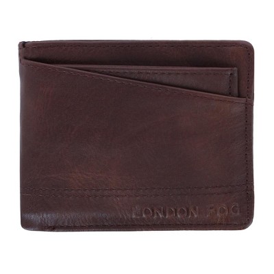London Fog Men's Leather Passcase Wallet with Removable Insert