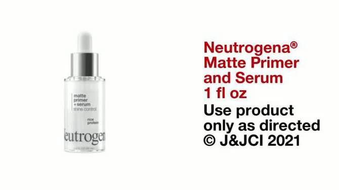 Neutrogena Shine Control Matte Booster Face Primer &#38; Serum - 1.0 floz, 2 of 10, play video