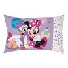 Disney Minnie Mouse Let's Party Pink, Lavender, and White 2 Piece Toddler Sheet Set - Fitted Bottom Sheet and Reversible Pillowcase - 3 of 4