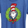 Women's The Cat in the Hat Cat Wreath Short Sleeve Graphic T-Shirt - Heather Royal Blue - Medium - 2 of 4
