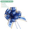 Unique Bargains Plastic Tree Stripes Gold Edge Large Satin Pull Bows 12 Pcs - 2 of 4