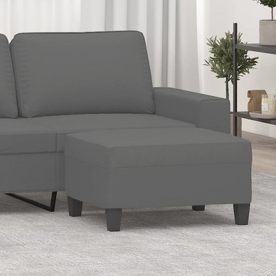 vidaXL Footstool Dark Gray 27.6 in.x21.7 in.x16.1 in. Microfiber Fabric