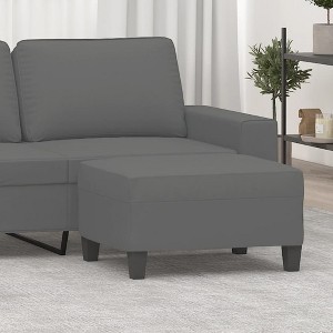 vidaXL Footstool Dark Gray 27.6 in.x21.7 in.x16.1 in. Microfiber Fabric - 1 of 4