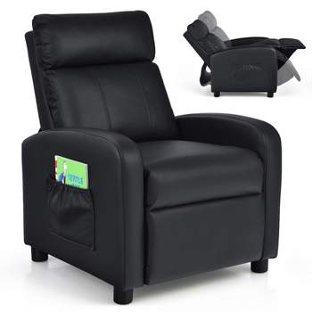 Infans Kids Recliner Chair Adjustable Leather Sofa Armchair w/ Footrest Side Pocket