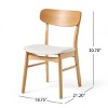 Coolbibila Modern Wooden Kitchen Dining Chairs Set of 2,Armless Fabric Upholstered Dining Room Chairs With Curved Back Wood Dining Chair - 4 of 4