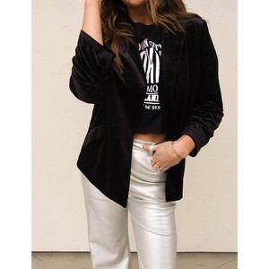 Women's Velvet Blazer - SKIES ARE BLUE - 1 of 3