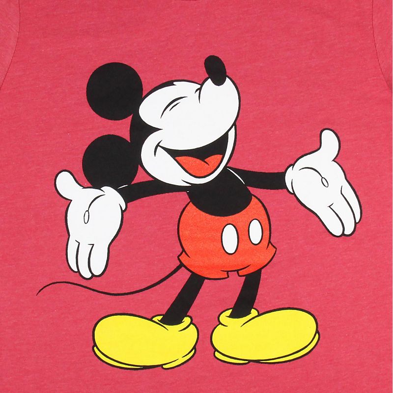 Disney Mickey Mouse Boy's Shirt Mickey Laughing T-Shirt Red Minnie New, 2 of 4