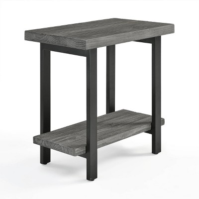 Pomona Metal And Reclaimed Wood End Table Slate Gray