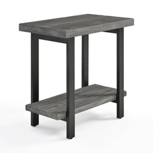 Pomona Metal and Reclaimed Wood End Table Slate Gray - Alaterre Furniture - 1 of 4