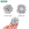 Unique Bargains Mesh Fabric Rhinestone Pearl Chiffon Flowers 2.17 x 2.17 Inch - 3 of 4
