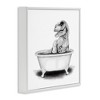 Stupell Industries Funny T-Rex Bathtub Washroom, 12" x 12" - 3 of 4