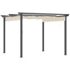 Outsunny 10' x 10' Retractable Pergola Canopy Patio Gazebo Sun Shelter with Aluminum Frame for Outdoors, Cream White - 4 of 4