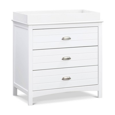 White Farmhouse Shiplap 3-Drawer Nursery Dresser