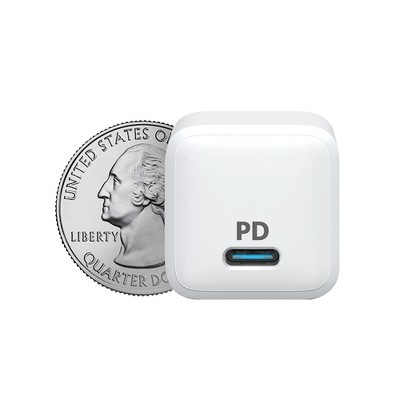 Anker PowerPort PD Nano 20W USB-C Wall Charger with 6 ft PowerLine II USB-C to Lightning Cable - White