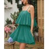 EXLURA Womens 2025 Summer Romper Dress Spaghetti Strap Pleated Fashion Short Jumpsuit Outfits - 2 of 4