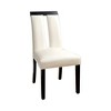 Royal Hampton Contemporary Side Chair Withwhite Cal. Foam, Black Finish, Set of 2 - 3 of 3