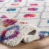 Tatyana Moroccan Diamond Trellis Shaggy Area Rug Pink - nuLOOM - image 4 of 4