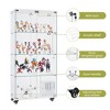 Racxily 4 Tier Glass Display Cabinet, with 2 Locks, Floor Standing Storage Cabinet with 6 Acrylic Shelves for Living Room, Bedroom - 4 of 4