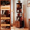 YONWAY 5 Tier Corner Bookshelf,Floor Standing Bookcase Storage Rack,360 Degree Display Rotating Bookshelf With Drawer For Bedroom, Living Room - 2 of 4