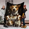 Jack Russell Terrier Dog Print Flannel Blanket, Versatile Plush Fleece Blanket for Pet Lovers, Christmas Gift. - 2 of 4