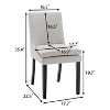 NicBex Modern Dining Chair Set of 2 Kitchen & Dining Room Chairs with Cushion Seats and Wood Legs Upholstered Linen Fabric Armless Chair - 3 of 4