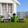 Maggift Outdoor Adirondack Chairs Set of 2, Plastic Fire Pit Chairs with Drink Holder, Patio Chairs with Stool Legs for Lawn, Gray 31.4"*29.6"*36.4" - 4 of 4