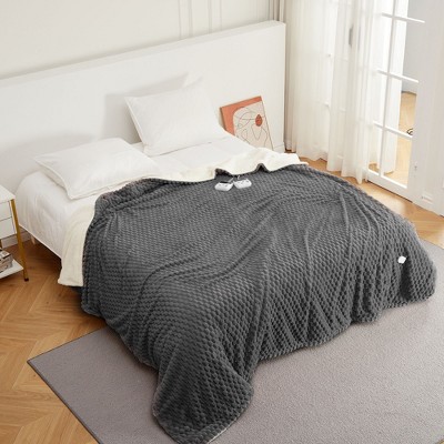 Heated Blanket, Cozy Soft Flannel Electric Blanket, Fast Heating with Multiple Heating Levels & Auto Off, Machine Washable, Warm Gift for Winter
