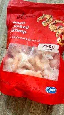 Peeled & Deveined Tail On Cooked Shrimp with Cocktail Sauce - Frozen - 16oz  - Good & Gather™