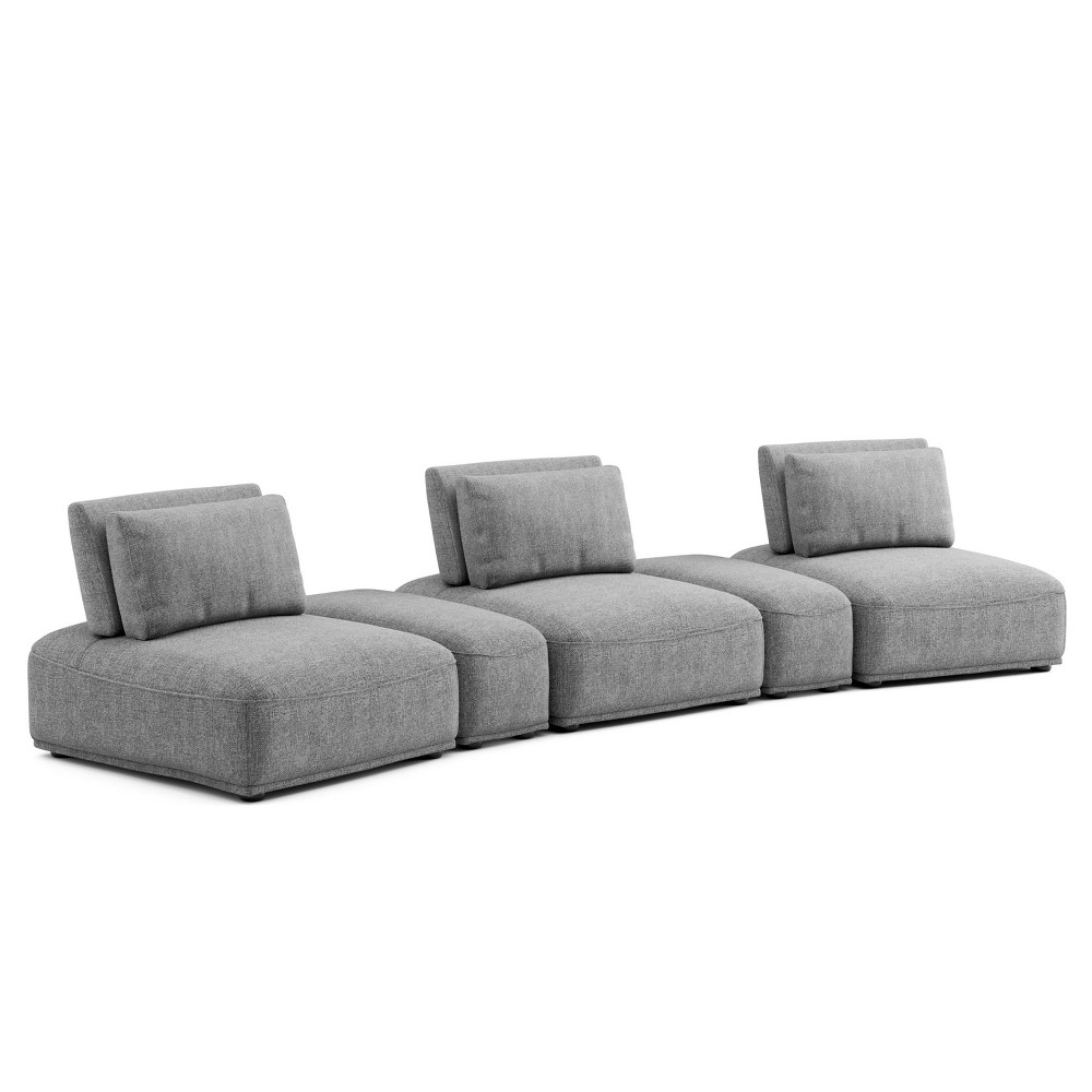 Photos - Sofa HOMES: Inside + Out 5pc Povoa 159" Modular Curved Sectional  Modern Ch