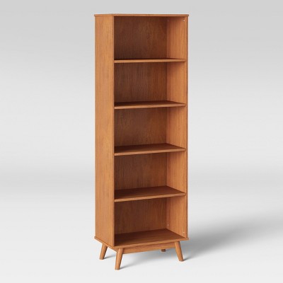 amherst mid century modern horizontal bookcase