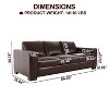 Home Imports Emporium Oversized Upholstered Loveseat and Sofa Set for Living Room in Genuine Leather - 3 of 4