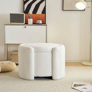 NicBex Boucle Storage Ottoman,Entryway Padded Footstool with Hidden Storage,Ottoman Bench for Living Room,Bedroom - 1 of 4