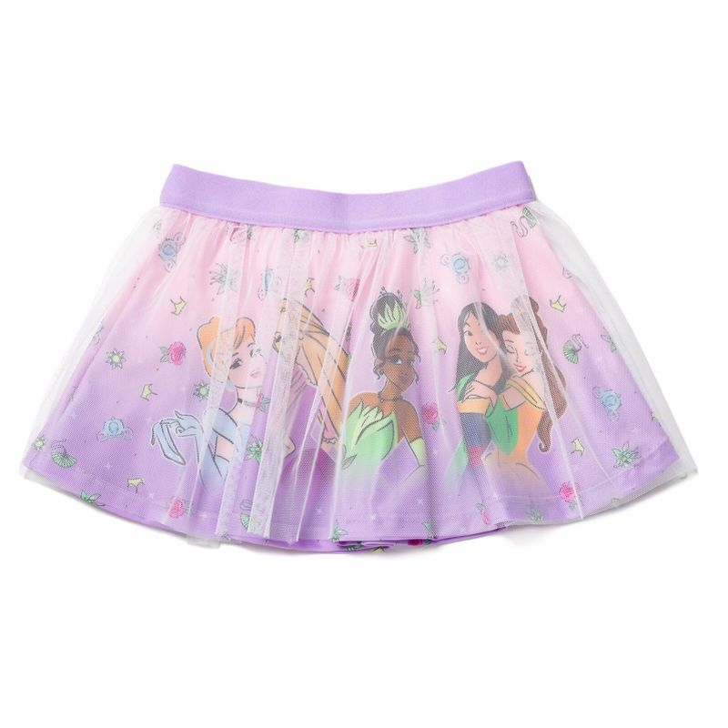 Disney Princess Moana Jasmine Cinderella Girls Tankini Top Modest Swimsuit Skirt and Bikini Bottom 3 Piece Toddler to Big Kid, 5 of 10