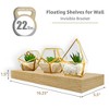 Sorbus 4 Pack Wall Mounted Floating Shelves - for storage and displaying showpieces, home decor items, and other prized possessions (Maple) - 3 of 4