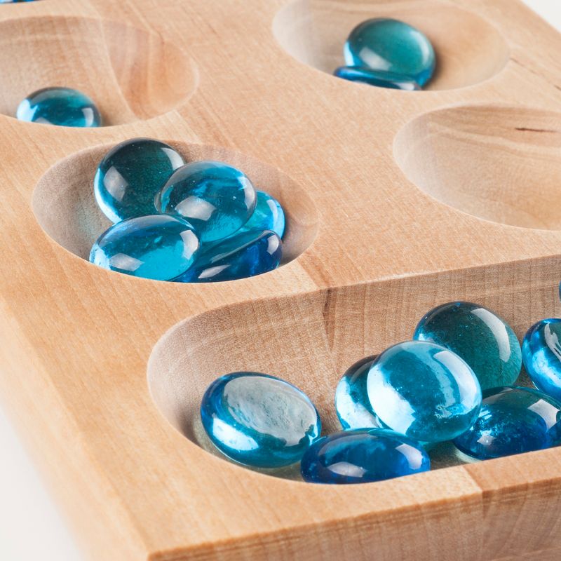 Toy Time Wooden Kids' Folding Mancala Game With 48 Crystal Pieces - Blue, 3 of 5