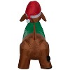 Gemmy Christmas Inflatable Dachshund Dog with Green Sweater, 2 ft Tall, Multi - 3 of 4