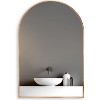 Sapphtopaz Arched Bathroom Wall Mirror, Vanity Mirror with Metal Frame Mirror for Wall, Bathroom Mirrors for Over Sink, Bedroom, Living Room - 2 of 4