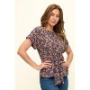 WEST K Women's Bailey Tie Front Dolman Blouse - 2 of 4