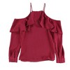 bar III Womens Cold Shoulder Knit Blouse - 2 of 2