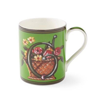 Kit Kemp by Spode 12oz Alphabet Mug, Unique Stylish Monogram, Fine China, Dishwasher Safe, Personalized Initial, Fabulous Mug with Gift Box