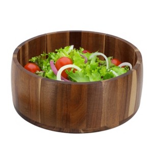 MegaChef 9.75 Inch Large Acacia Wood Salad Bowl - 1 of 4