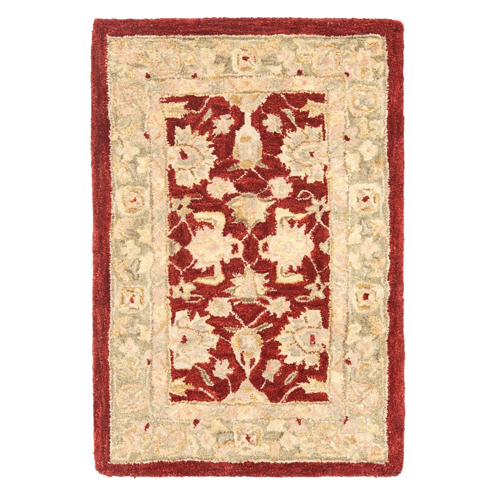 2'x3' Floral Accent Rug Red/Moss - Safavieh