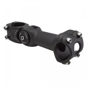 Sunlite 0-60 Adj. Stem Mountain Threadless 25.4 or 31.8mm 125mm Black Aluminum - 1 of 4