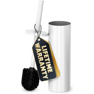 Gold Toilet Brush and Holder Set, Brushed Stainless Steel Bowl Brush with Replacable Head and Removable Inner Bowl - 1 of 4