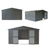 11'x9' Outdoor Storage Shed With 2 Built-in Windows, Galvanized Steel Frame, Sloping Roof Metal Tool Shed, Storage Cabinet For Lawn - 4 of 4