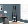 Monarch Specialties Bookshelf Bookcase Etagere Corner 5 Tier 72InchH Office Bedroom Laminate Grey Black Contemporary Modern - 2 of 4