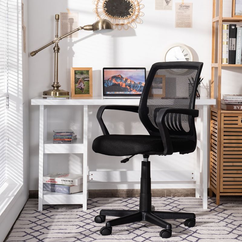 Costway Mid-Back Office  Executive Chair Mesh Chair Height Adjustable  w/ Lumbar Support, 5 of 11