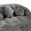 NicBex Fluffy Chenille Bean Bag Loveseat with 3 Pillows,High Resilience Foam Filled Recliner Sofa Beanbag for Adults,Cozy Lazy Chair for 2 - 4 of 4