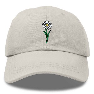 Dalix Daisy Embroidered Cap Cotton Baseball Hat Botanical Flower Adjustable Womens - 1 of 4