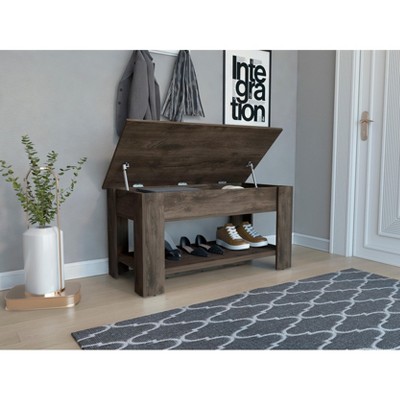 Vynxaria Daffodil Bench, Liftable Top And Lower Panel